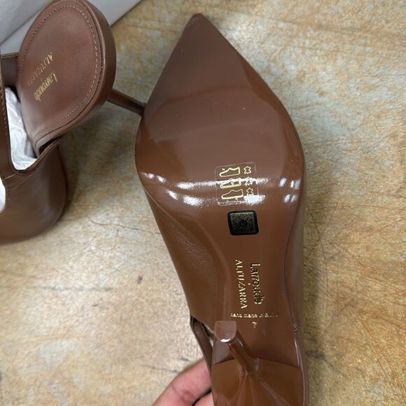 Larroude Brown Slingback Heels - Picture 7 of 9